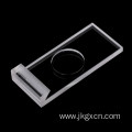 Frit-fusd quartz cuvette with groove and lid